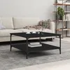 Image de vidaXL Table basse noir 80x80x40 cm bois dingénierie 832838