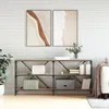 Image de Table Console Chêne Sonoma 160x30x75cm Bois D'ingénierie Et Fer Vidaxl