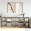 Image de Table Console Chêne Sonoma 200x30x75cm Bois D'ingénierie Et Fer Vidaxl