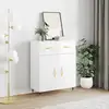 Image de Buffet Blanc Brillant 69,5x34x90 Cm Bois D'ingénierie Vidaxl