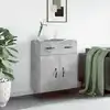 Image de Buffet Gris Béton 69,5x34x90 Cm Bois D'ingénierie Vidaxl
