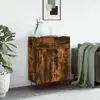 Image de Buffet Chêne Fumé 69,5x34x90 Cm Bois D'ingénierie Vidaxl
