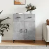 Image de Buffet Gris Béton 69,5x34x90 Cm Bois D'ingénierie Vidaxl