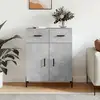 Image de Buffet Gris Béton 69,5x34x90 Cm Bois D'ingénierie Vidaxl