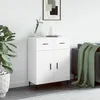 Image de Buffet Blanc 69,5x34x90 Cm Bois D'ingénierie Vidaxl