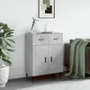 Image de Buffet Gris Béton 69,5x34x90 Cm Bois D'ingénierie Vidaxl