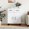 Image de Buffet Blanc 69,5x34x90 Cm Bois D'ingénierie Vidaxl