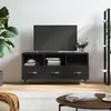 Image de Meuble Tv Noir 102x36x50 Cm Bois D'ingénierie Vidaxl