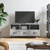 Image de vidaXL Meuble TV gris béton 102x36x50 cm bois dingénierie 829008