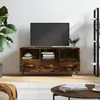 Image de Meuble Tv Chêne Fumé 102x36x50 Cm Bois D'ingénierie Vidaxl