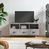 Image de Meuble Tv Sonoma Gris 102x36x50 Cm Bois D'ingénierie Vidaxl