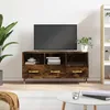 Image de Meuble Tv Chêne Fumé 102x36x50 Cm Bois D'ingénierie Vidaxl