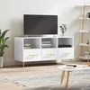 Image de Meuble Tv Blanc Brillant 102x36x50 Cm Bois D'ingénierie Vidaxl