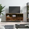 Image de Meuble Tv Chêne Fumé 102x36x50 Cm Bois D'ingénierie Vidaxl