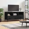 Image de Meuble Tv Noir 102x36x50 Cm Bois D'ingénierie Vidaxl