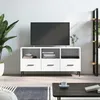 Image de Meuble Tv Blanc 102x36x50 Cm Bois D'ingénierie Vidaxl