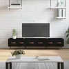 Image de Meuble Tv Noir 150x36x30 Cm Bois D'ingénierie Vidaxl