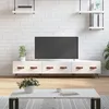Image de Meuble Tv Blanc Brillant 150x36x30 Cm Bois D'ingénierie Vidaxl