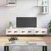Image de vidaXL Meuble TV blanc brillant 150x36x30 cm bois dingénierie 829126