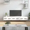 Image de vidaXL Meuble TV blanc 150x36x30 cm bois dingénierie 829148