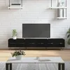 Image de Meuble Tv Noir 150x36x30 Cm Bois D'ingénierie Vidaxl
