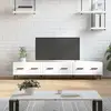 Image de Meuble Tv Blanc 150x36x30 Cm Bois D'ingénierie Vidaxl