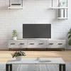 Image de Meuble Tv Gris Béton 150x36x30 Cm Bois D'ingénierie Vidaxl
