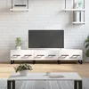 Image de Meuble Tv Blanc Brillant 150x36x30 Cm Bois D'ingénierie Vidaxl