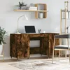 Image de Bureau Chêne Fumé 140x50x75 Cm Bois D'ingénierie Vidaxl