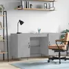 Image de vidaXL Bureau gris béton 140x50x75 cm bois dingénierie 829544