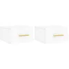 Image de Tables De Chevet Murales 2 Pcs Blanc 35x35x20 Cm Vidaxl