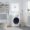 Image de vidaXL Armoire Murale Placard Suspendu avec Rangement Meuble Flottant de Salon Salle de Séjour Intérieur Moderne Blanc 829980