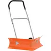 Image de Pelle À Neige Double Angle Avec Poignée Extensible Orange Acier Vidaxl