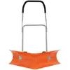 Image de Vidaxl pelle à neige double angle avec poignée extensible orange acier