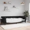 Image de Lit De Repos Sans Matelas Noir 100x200 Cm Velours Vidaxl