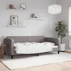 Image de Lit De Repos Taupe 100x200 Cm Tissu Vidaxl