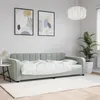 Image de vidaXL Lit de repos sans matelas gris clair 90x200 cm velours 354058
