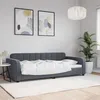 Image de vidaXL Lit de Repos Canapé-lit avec Dossier et Accoudoirs Lit dInvité Meuble de Chambre Salon Moderne Gris Foncé 354059