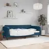Image de Lit De Repos Sans Matelas Bleu 90x200 Cm Velours Vidaxl