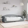 Image de Lit De Repos Sans Matelas Gris Clair 90x200 Cm Tissu Vidaxl