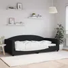 Image de Lit De Repos Sans Matelas Noir 100x200 Cm Tissu Vidaxl