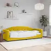 Image de Lit De Repos Sans Matelas Jaune 80x200 Cm Velours Vidaxl