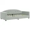 Image de Vidaxl lit de repos sans matelas gris clair 90x190 cm velours