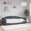 Image de vidaXL Lit de repos gris foncé 90x190 cm velours 354150