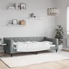 Image de Lit De Repos Sans Matelas Gris Clair 90x200 Cm Tissu Vidaxl