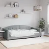 Image de Lit De Repos Sans Matelas Gris Clair 90x200 Cm Tissu Vidaxl
