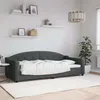 Image de Lit De Repos Sans Matelas Gris Foncé 90x200 Cm Tissu Vidaxl