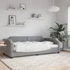 Image de Lit De Repos Sans Matelas Gris Clair 80x200 Cm Tissu Vidaxl