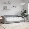 Image de Lit De Repos Sans Matelas Gris Clair 90x200 Cm Tissu Vidaxl