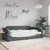 Image de Lit De Repos Sans Matelas Gris Foncé 90x200 Cm Tissu Vidaxl